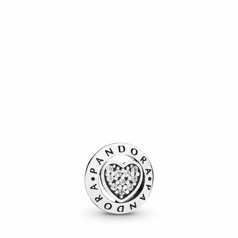 Pandora Signature Heart Petite Locket Charm Ireland - Sterling Silver/Cubic Zirconia - 891632MZH